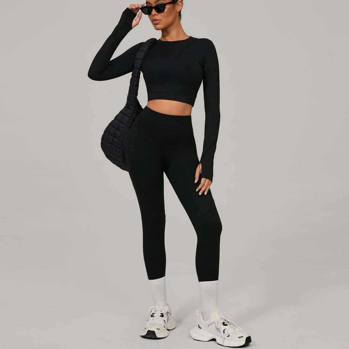 Conjunto de yoga de mujer, top y leggings