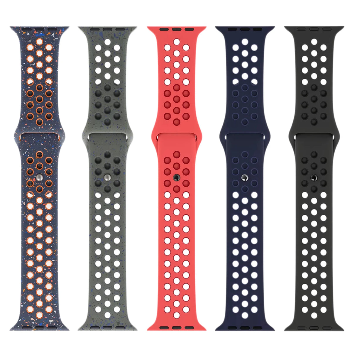 Silicone Strap For Apple Watch Bands 46mm 44mm 45mm 40mm 41mm 42mm Sport Correa Bracelet iWatch Series 12 11 10 9 SE 8 Ultra 4 3