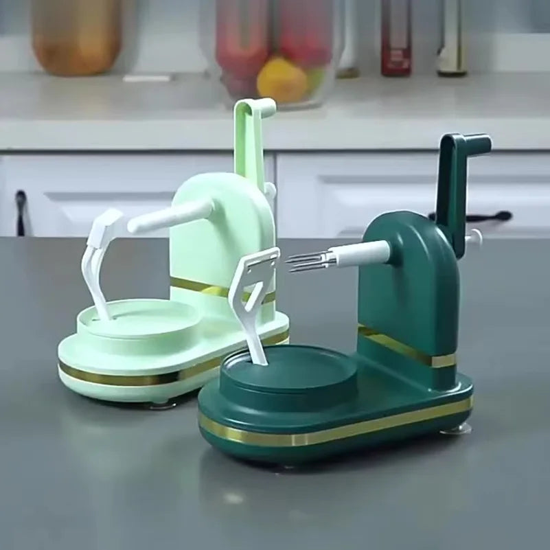 3-in-1 Hand-cranked Rotating Fruit/Vegetable Peeler Stainless Steel Blades Apple Cutter Household Peeling Machine Kitchen Gadgets