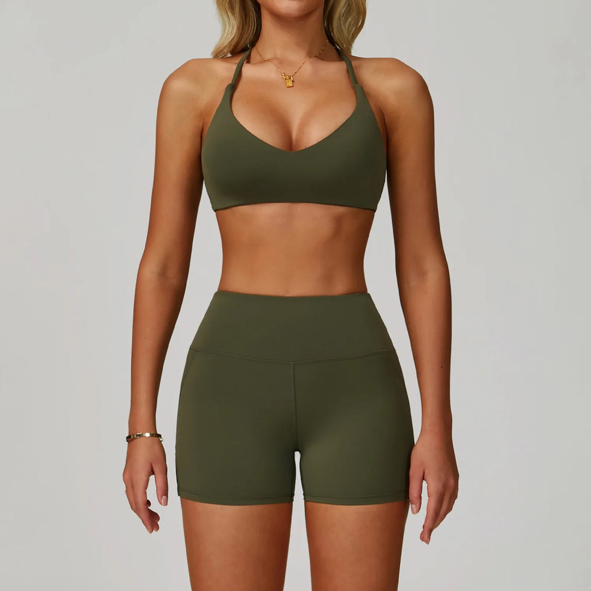Conjunto de yoga de mujer, 2 piezas, top y leggings