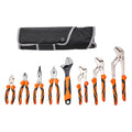 SucceBuy Juego de 8 alicates de acero con alto contenido de carbono: alicates ajustables de 12"/10"/8", alicates de electricista de 8", alicates universales de 6" y bolsa para herramientas