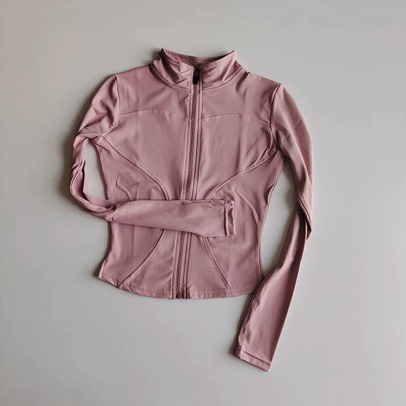 Giacca sportiva donna aderente con zip