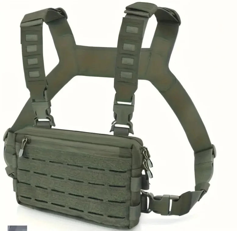 1000D Nylon Pouch Molle Shoulder Fishing Vest Tactical Chest Bag Outdoor Camping Backpack EDC Hiking Hunting Pack