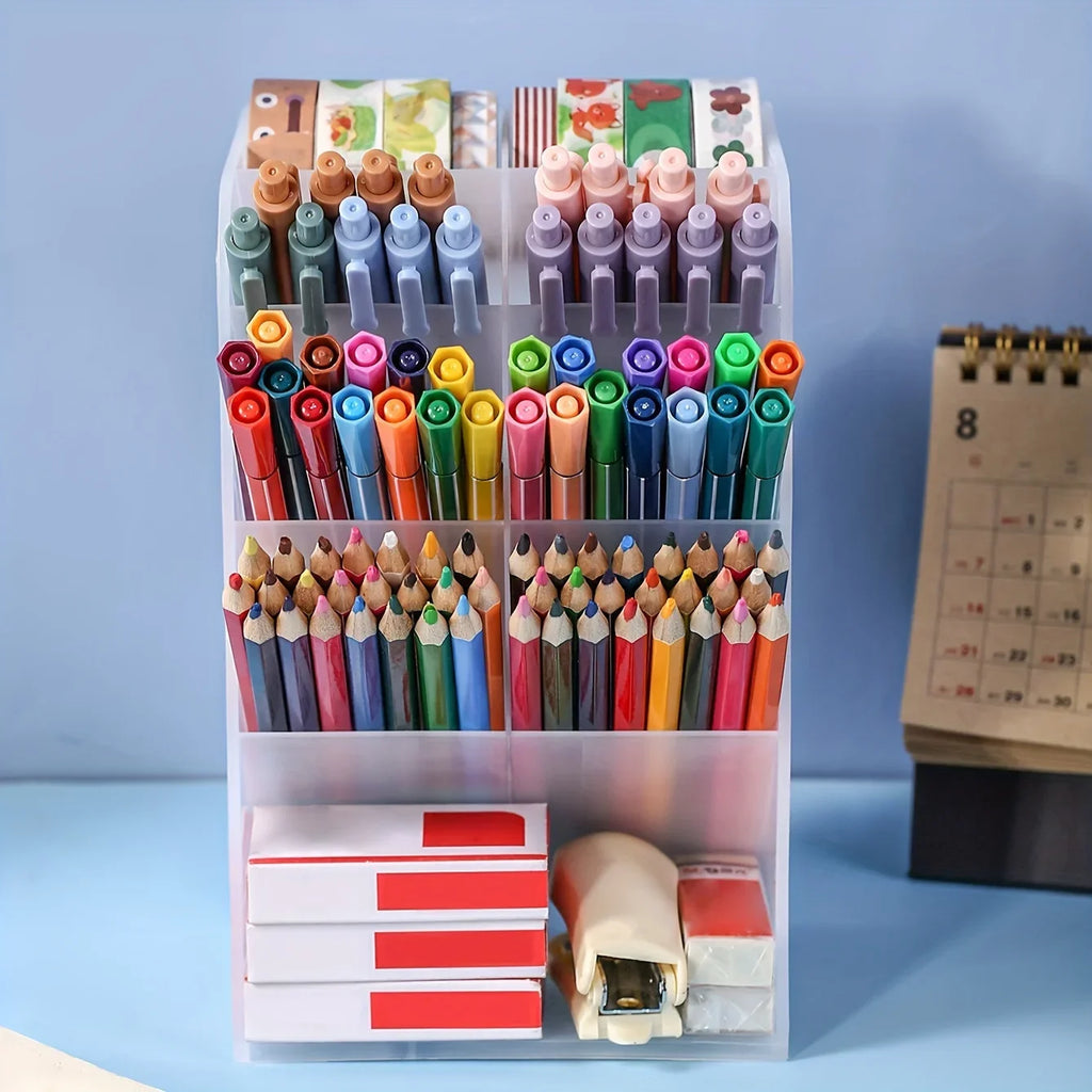 Plastic Desktop Pen and Pencil Holder