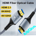 HDMI Cables 50FT,8K HDMI 2.1 Fiber Optic Cable CL3 Rated,48Gbps 8K@60 4K@120Hz/144Hz,eARC HDCP 2.2&2.3,Compatible for Xbox/PS5