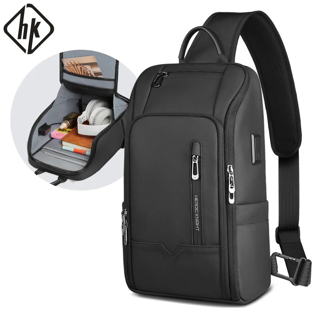 Oxford Crossbody Bag with Detachable Strap