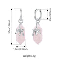 Orecchini a cerchio con pendente rosa e fiore BSE1288