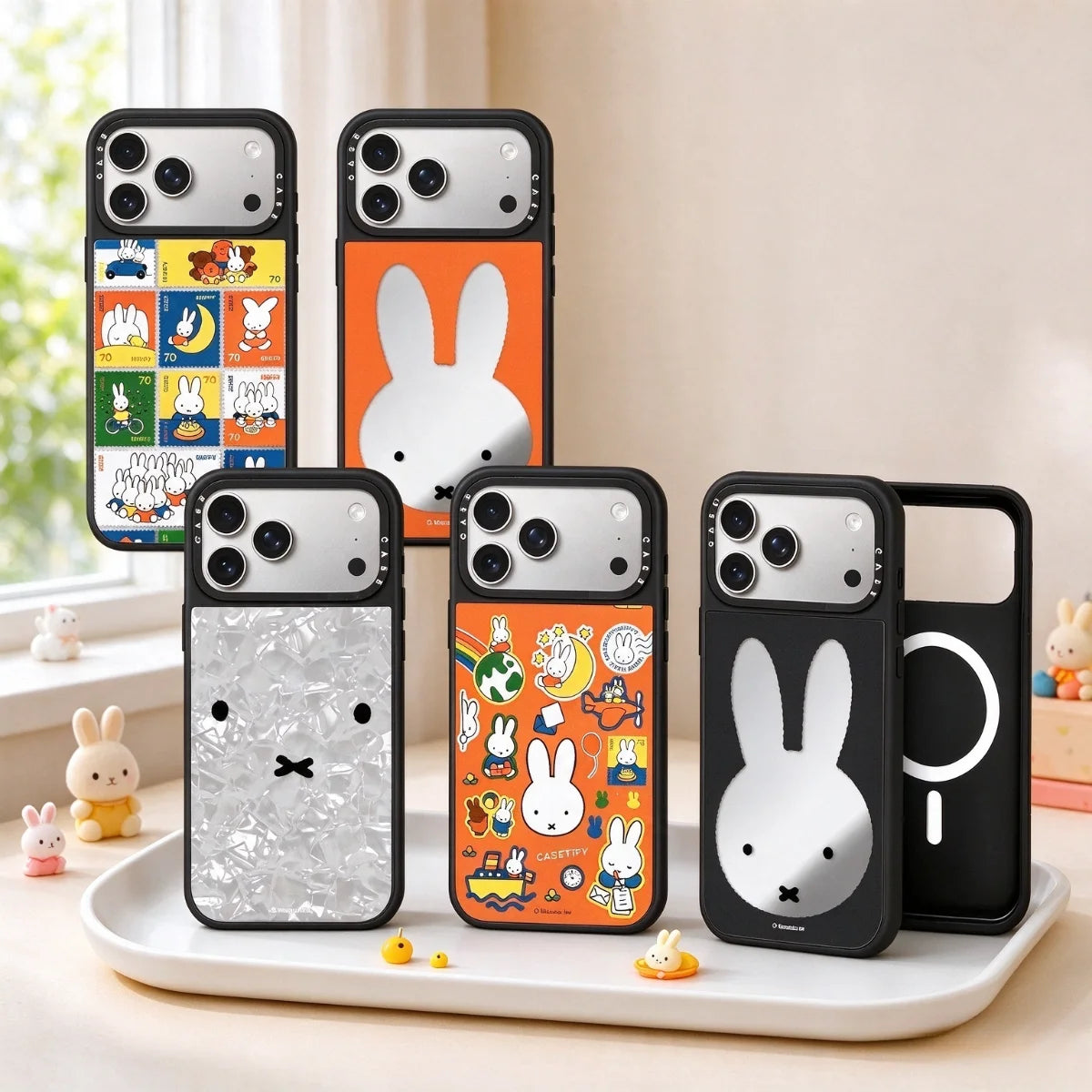 Kawaii Anime Miffy Magnetic Phone Case Limited Edition Cartoon Collection 18promax 18pro 17promax 16Pro 15Plus 14Promax 13 12