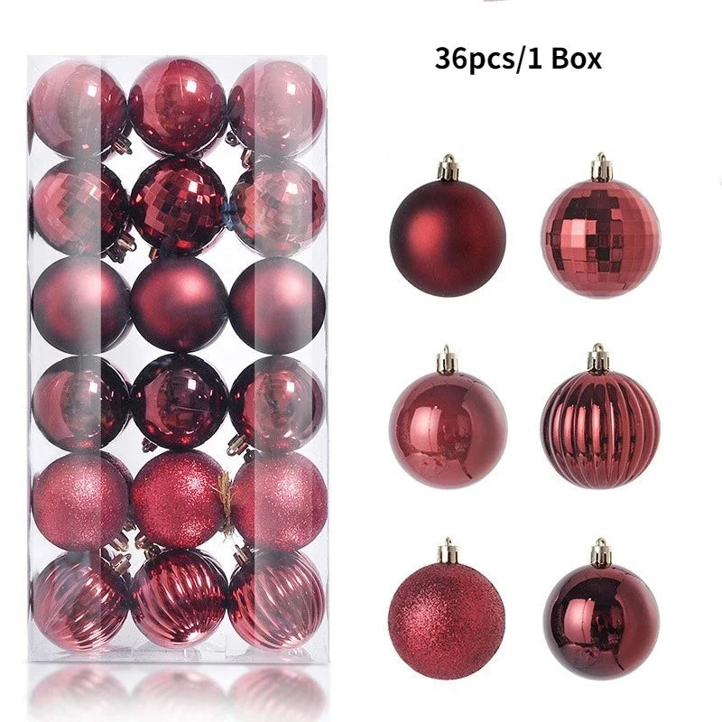 4CM Christmas Ball Decoration Hanging Xmas Tree Pendent Ornaments for Home Decor Navidad New Year 2026 Party Supplies Accessory
