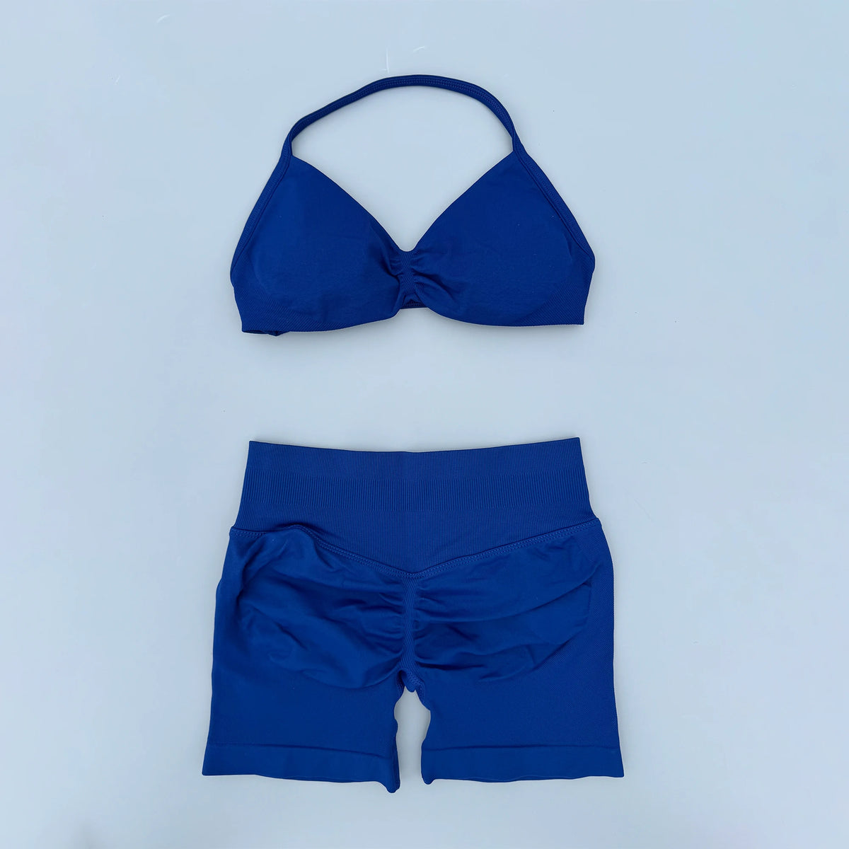 Conjunto de yoga de mujer, 2 piezas, top y pantalón corto