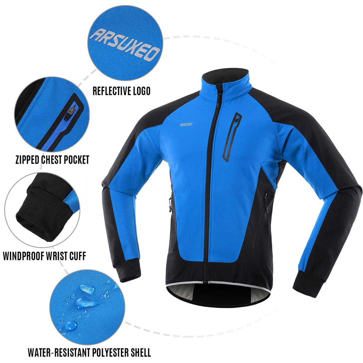 Giacca ciclismo uomo con fodera e quattro tasche