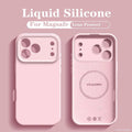 For iPhone 18 Pro Liquid Silicone For Magsafe Phone Case For iPhone 18 17 16 15 14 Pro Max Wireless Charging Skin Smooth Cover