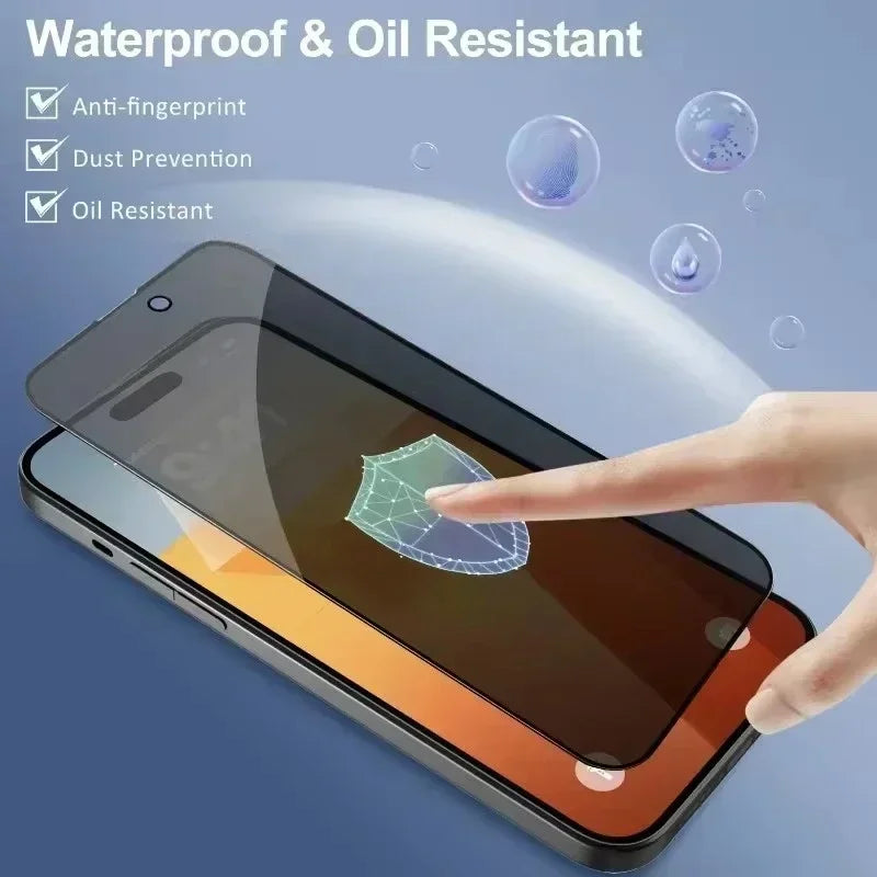 5 protections d'écran intégrales anti-espion pour iPhone 16 11 12 13 14 Pro Max Mini verre anti-regard 8K pour iPhone 15 PRO XR X XS MAX