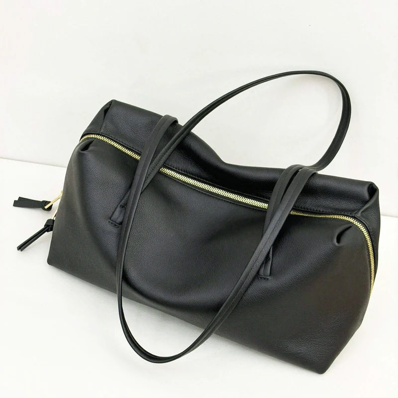 Customize Initials Leather Bowling Bags For Women Luxury Designer Handbag Purse 2026 New In Cowhide Top Handle Underarm Shoulder