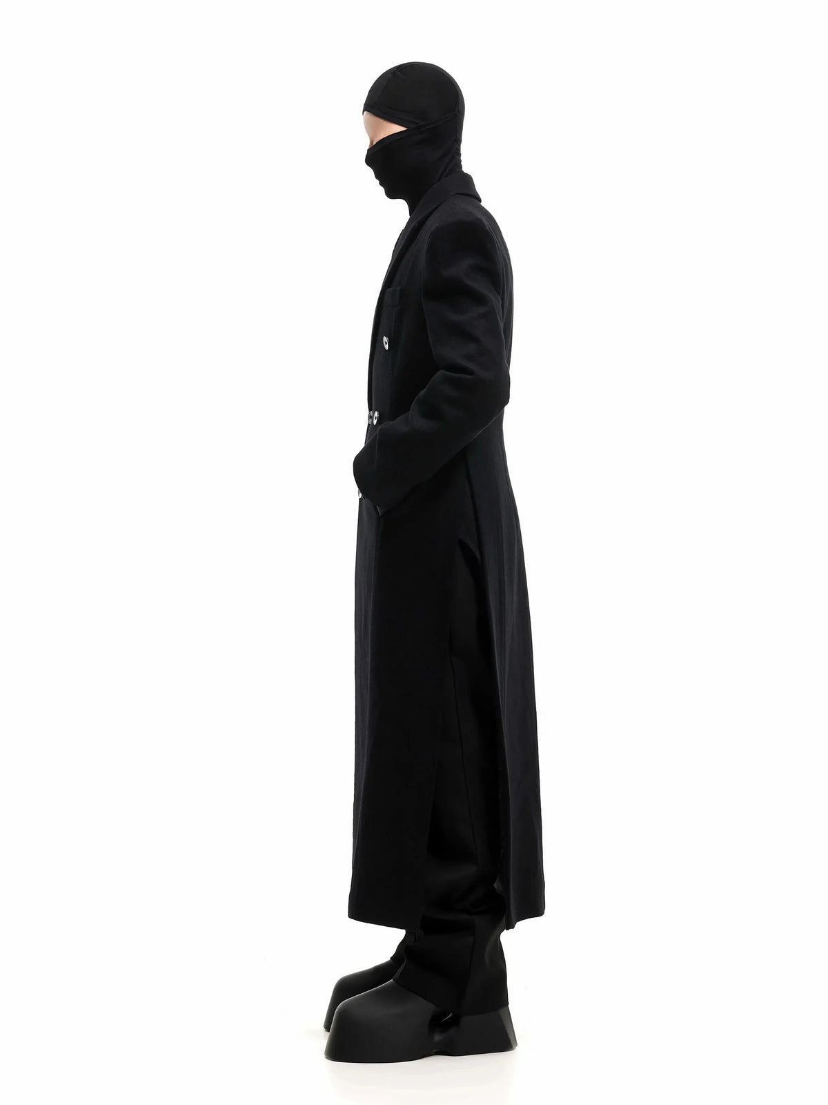 Mauroicardi Autumn Winter Long Warm Thick Fitted Black Wool Blends Coat Men Shoulder Pads Elegant Luxury Woolen Overcoat 2025