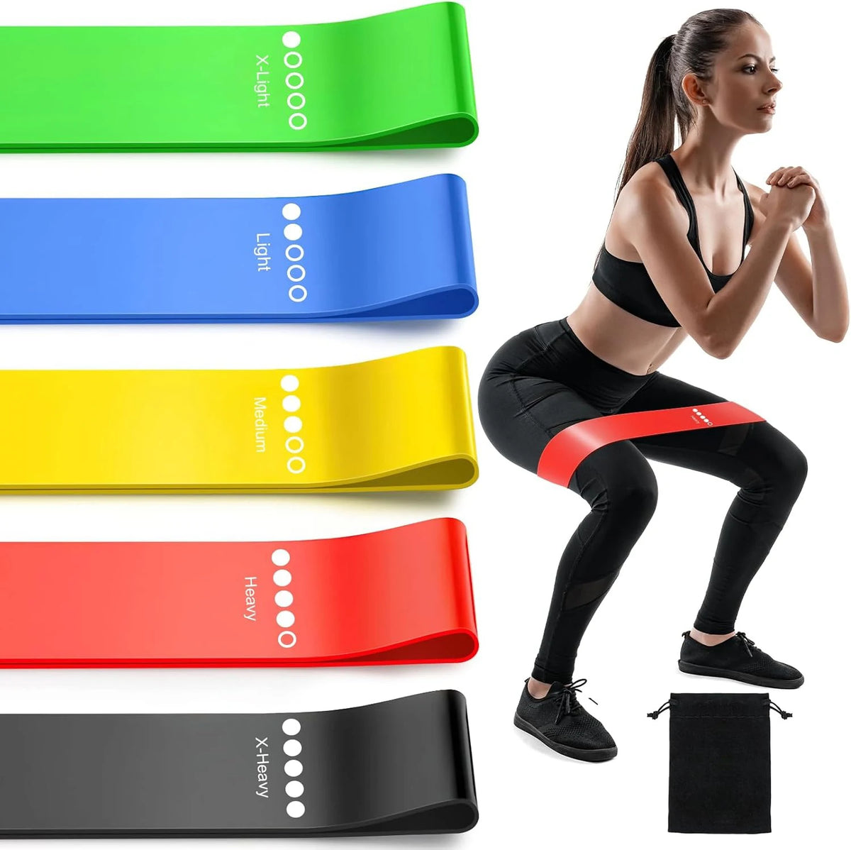 TPE Loop Resistance Band Set for Yoga and Training