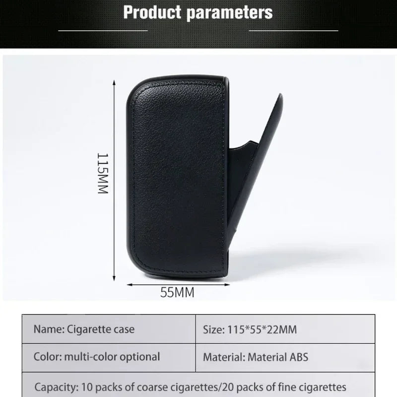 Nueva pitillera de piel sintética con encendedor electrónico de tungsteno USB, estuche para cigarrillos, regalo exquisito para hombre, accesorio para fumar