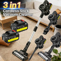 Aspirateur sans fil à main aspirateur domestique sans fil gris (avec 2 batteries)