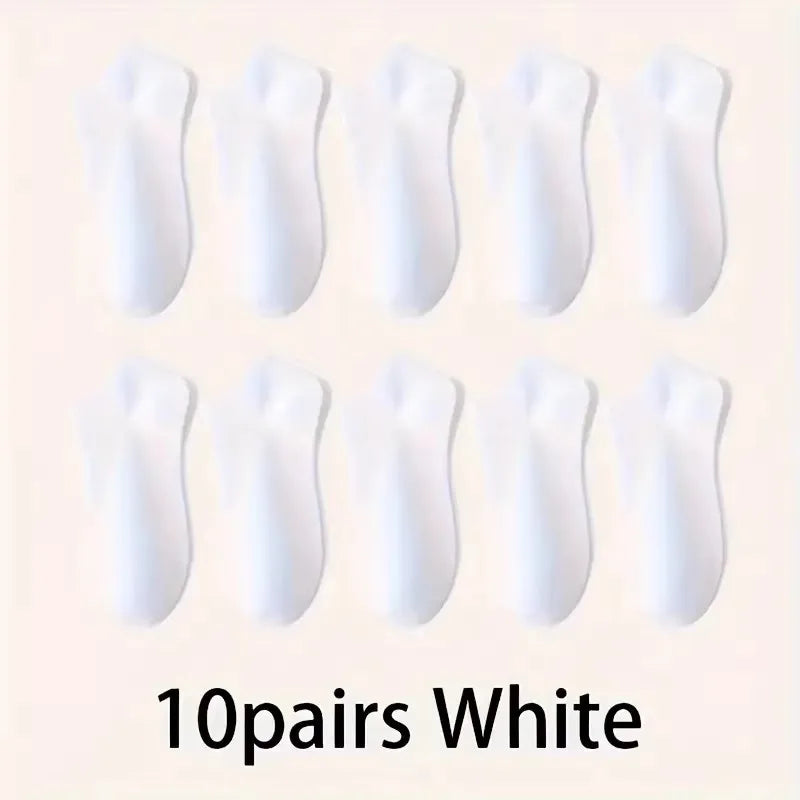 Pack de 5/10 pares de calcetines tobilleros unisex de ajuste cómodo para todos, transpirables y ligeros: ideales para hacer deporte y para el día a día.