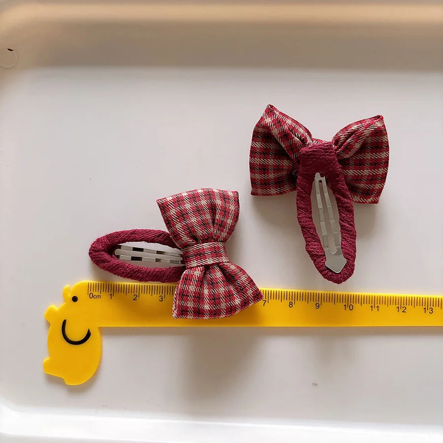 2026 New Year Cute Red Bow Hairpins Children Girls Kid Hair Clips Pin Barrettes Accessories Hairclip Headwear Headdress Ornament