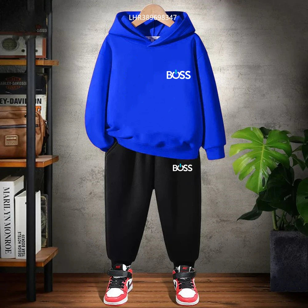 Children’s Printed Hoodie and Trousers Set