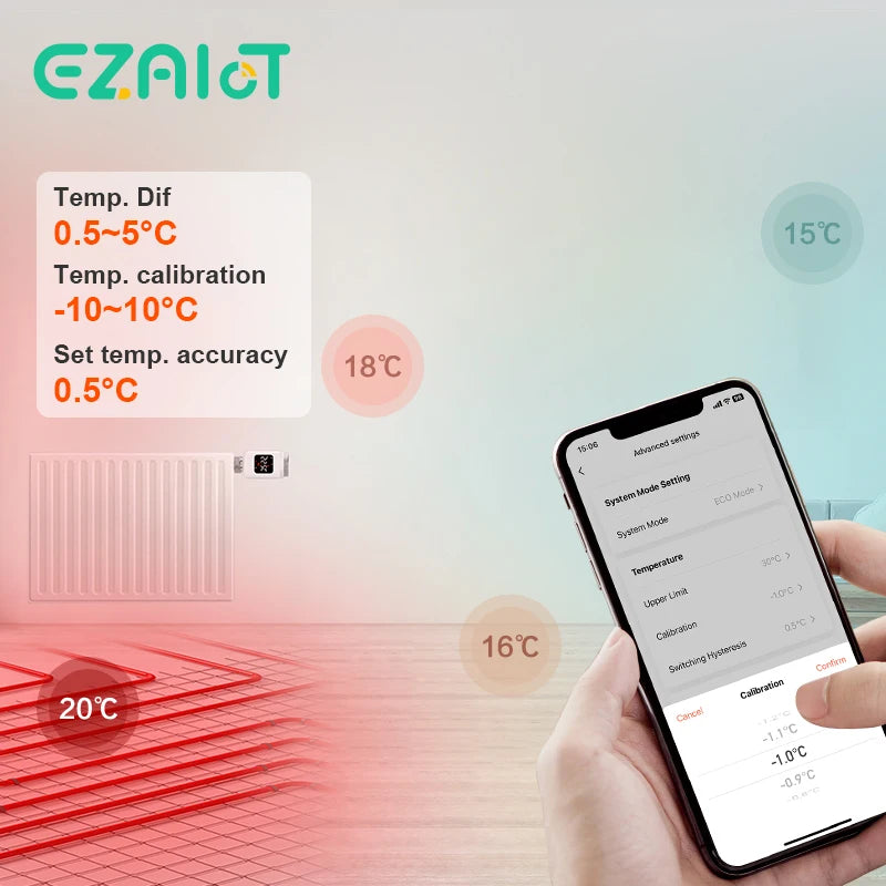 Tuya Smart WiFi Thermostatic Radiator Valve TRV Programmable Thermostat Radiator Heating Controller Actuator Works With Alexa Google Home Yandex Alice Smart Life App Remote