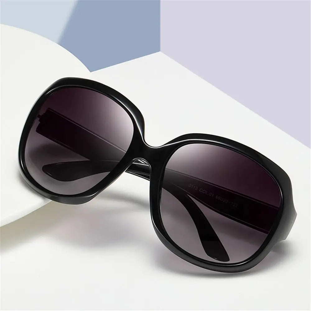 Lunettes de soleil tendance pour femmes, monture carrée elliptique oversize, protection UV 400, lunettes de conduite pour femmes et hommes