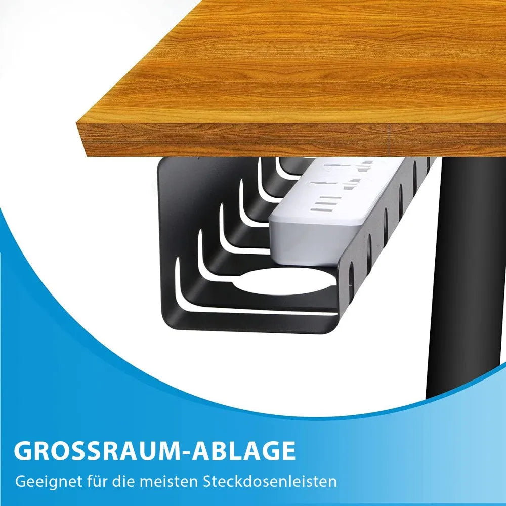Under-Desk Metal Cable Management Tray, 2-Piece Set