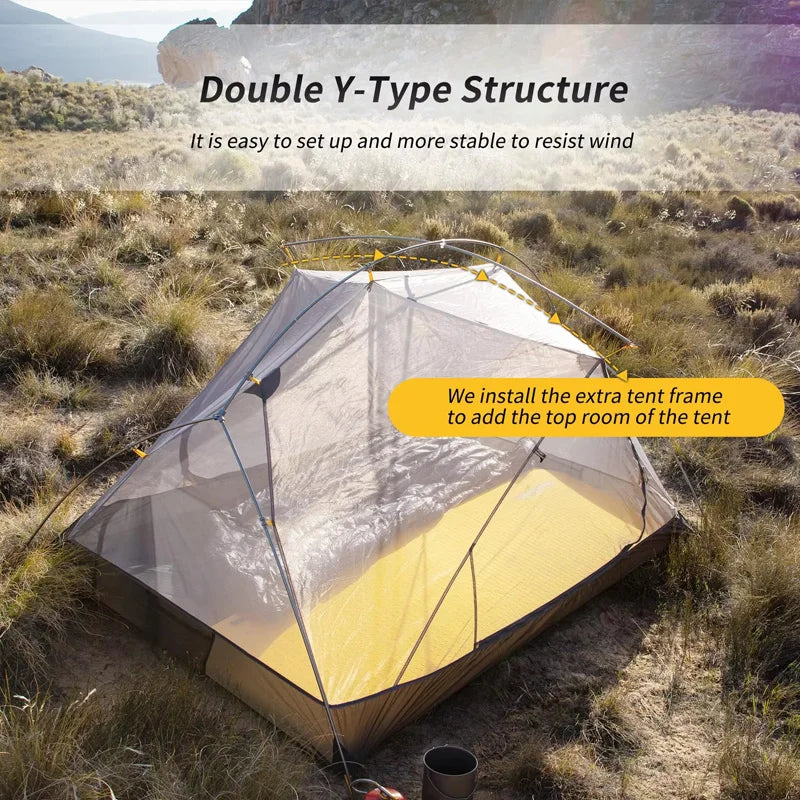 Naturehike Mongar 2 Tent Camping Beach 20D Nylon Waterproof 2 People Tent Mongar UL Ultralight Outdoor 3 Season Backpacking Tent