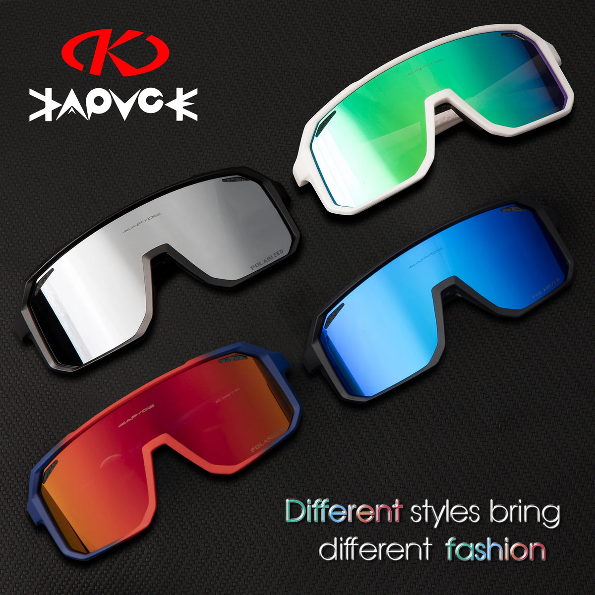 Kapvoe Cycling Glasses Men's Cycling Sunglasses MTB UV400 Polarized with Built-in Myopia Frame Bicycle Goggles Outdoor Sports Eyewear