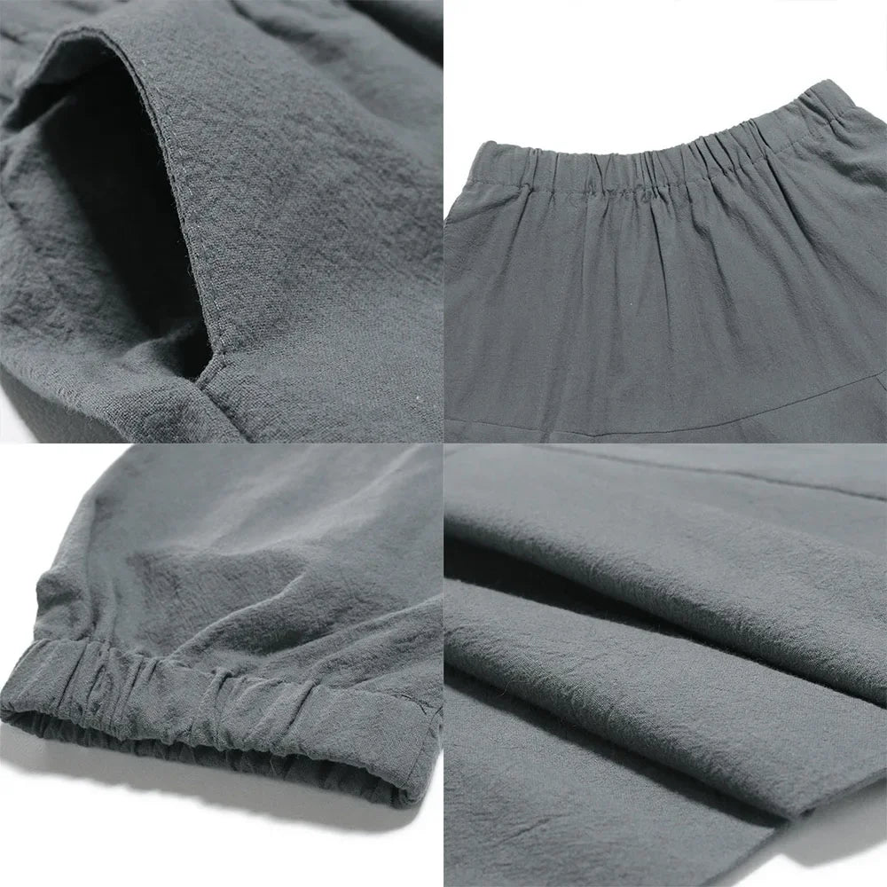 Men's Harem Pants Drop Crotch Japanese Streetwear Individualized Design Track Pants Ankle Length Casual Oversized Male Pants