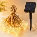 Solar-Lichterkette mit Edison-Glühbirnen und Hanfseil, warmweiß, solarbetrieben, für Garten, Terrasse, Veranda, Hof und Halloween-Dekoration