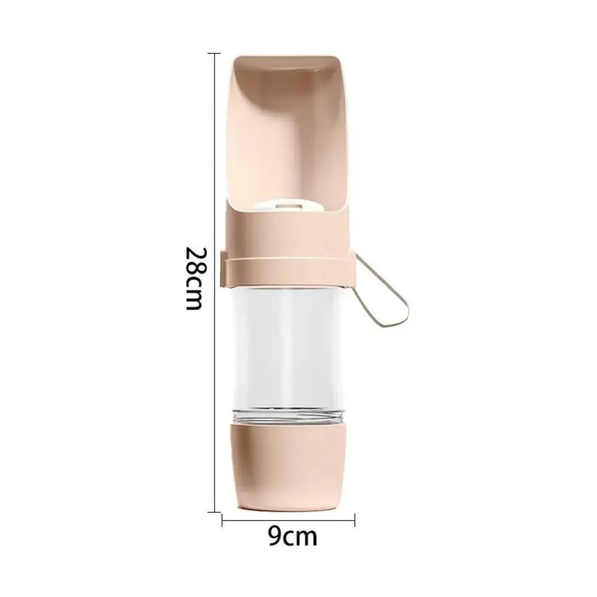 Botella de agua portátil para perros y gatos con compartimento para comida y agua, comedero para cachorros y mascotas, accesorios para viajes al aire libre