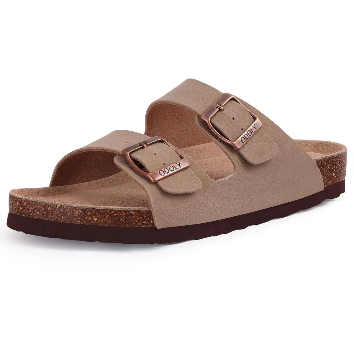 Asgard Women's Cork-Sole Clog Slippers, Fashionable Cow Suede Flat Mules with Adjustable Buckle, Men's Leather Potato Shoes, Beach Sandals
