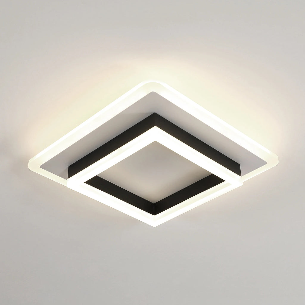 Quadratische LED-Deckenleuchte zur direkten Montage, 30-W-LED-Leuchte für Schlafzimmer, Küche und Eingangsbereich (neutralweiß, 4000 K)
