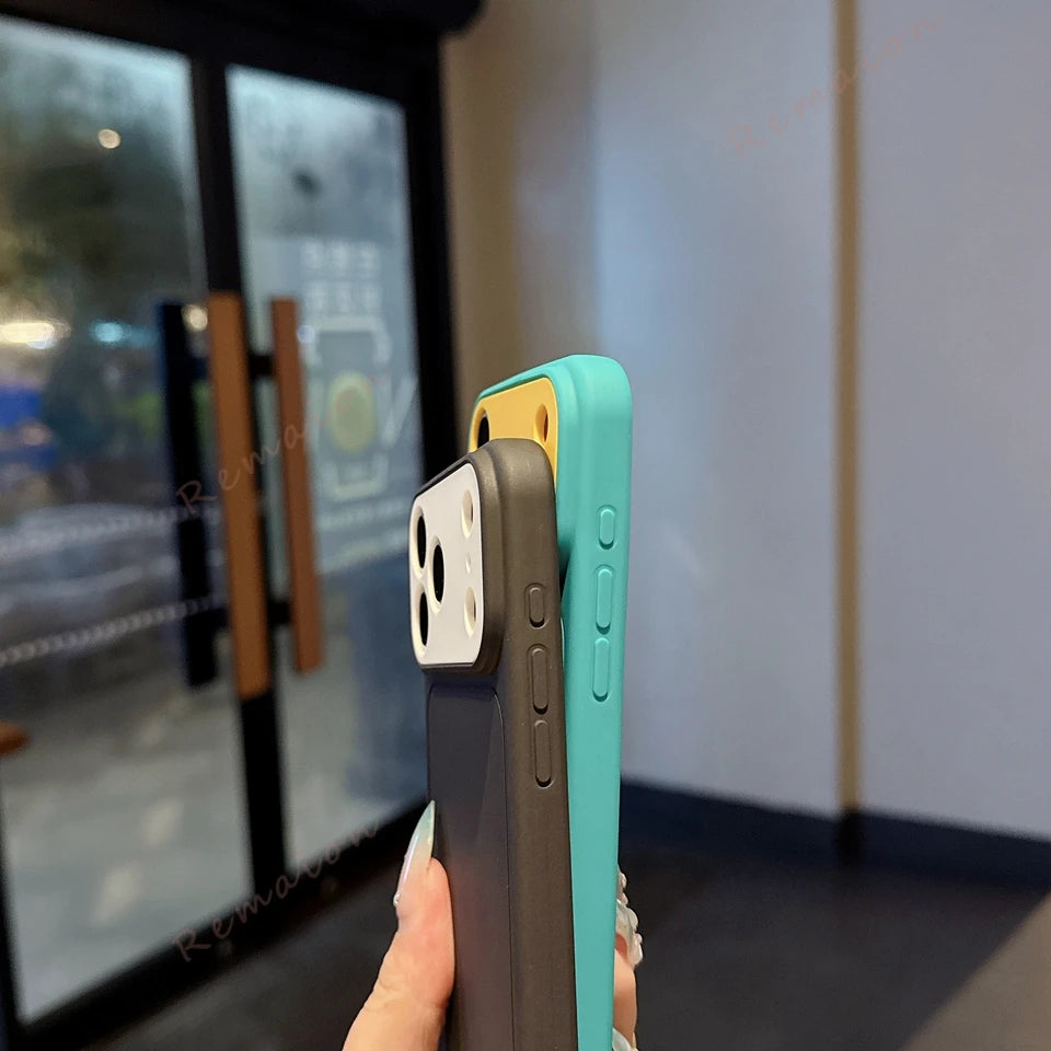 Cute Big Windows Phone Case For iPhone 18 13 14 15 16 17 Pro Max Luxury Matte Candy Silicone Shockproof Protector Cover