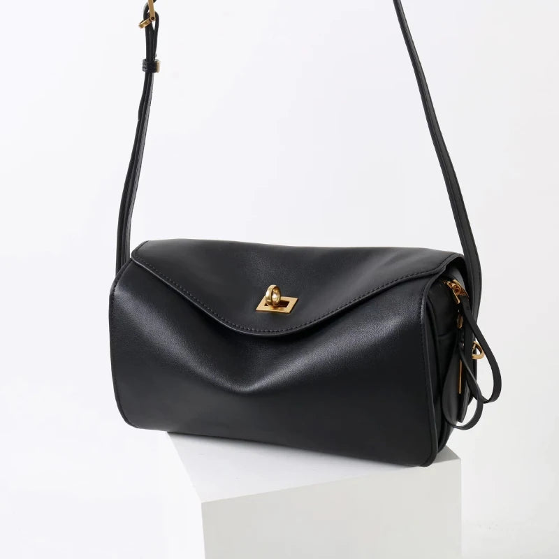 2026 New Fashion Pillow Bags For Women Luxury Designer Leather Handbag Purse Crossbody Bags Cool Gold Buckle Square Bags Lady