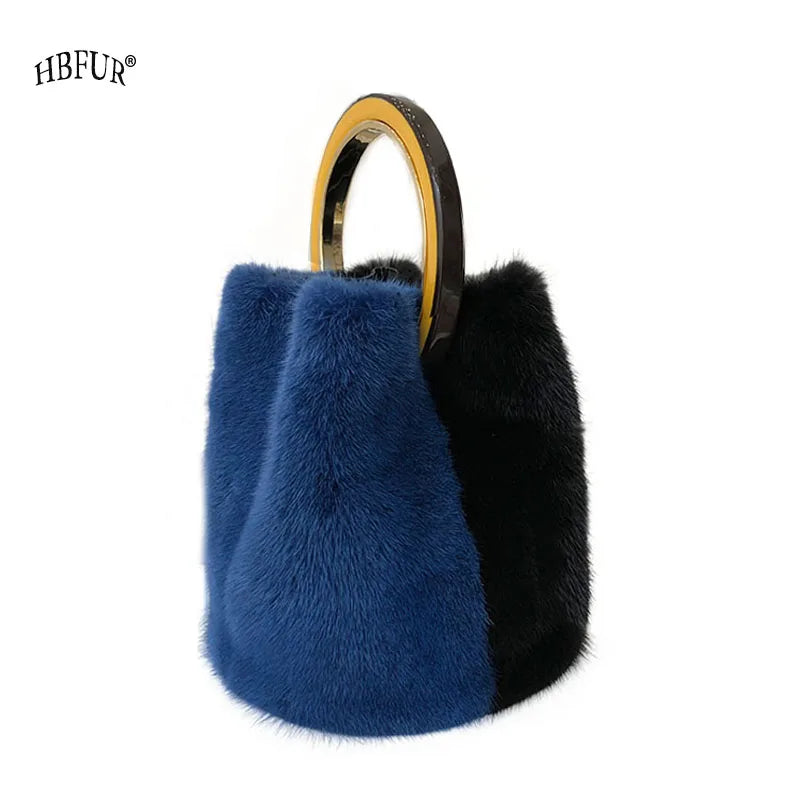 Luxury Designer Handbags Bag Mink Fur Bags for Women Square Bag Shoulder Bags Woman Luxury 2026 Ladies Hand Bag Women's Bag
