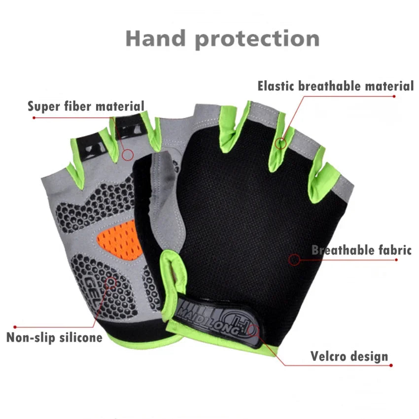 Fingerless Training Gloves for Gym, Weightlifting and Cycling