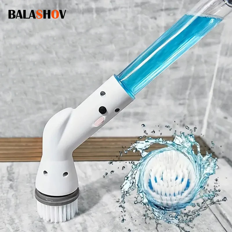 Cepillo eléctrico de limpieza multifuncional e inalámbrico, giratorio, para baño, ventanas, cocina y automóvil