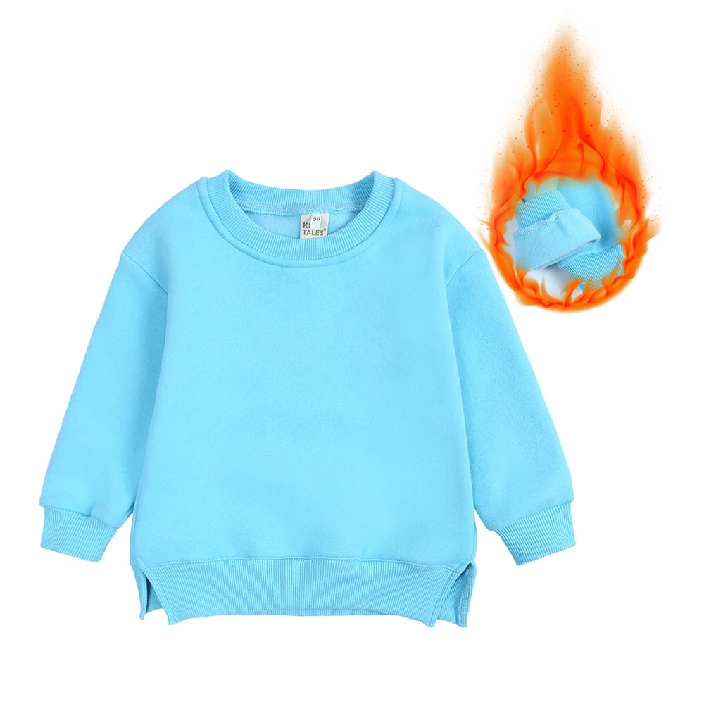 Customized Baby Kids Boy Girl Sweatshirt Add Your Logo Text Long Sleeve Cotton Fleece DIY Pullover Hoodie Tops Toddler Clothes