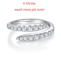 Anillo de mujer Smyoue de 10 piedras de moissanita, brillante y sin defectos, alianza de boda de diamante creado en laboratorio, joyería de plata de ley S925