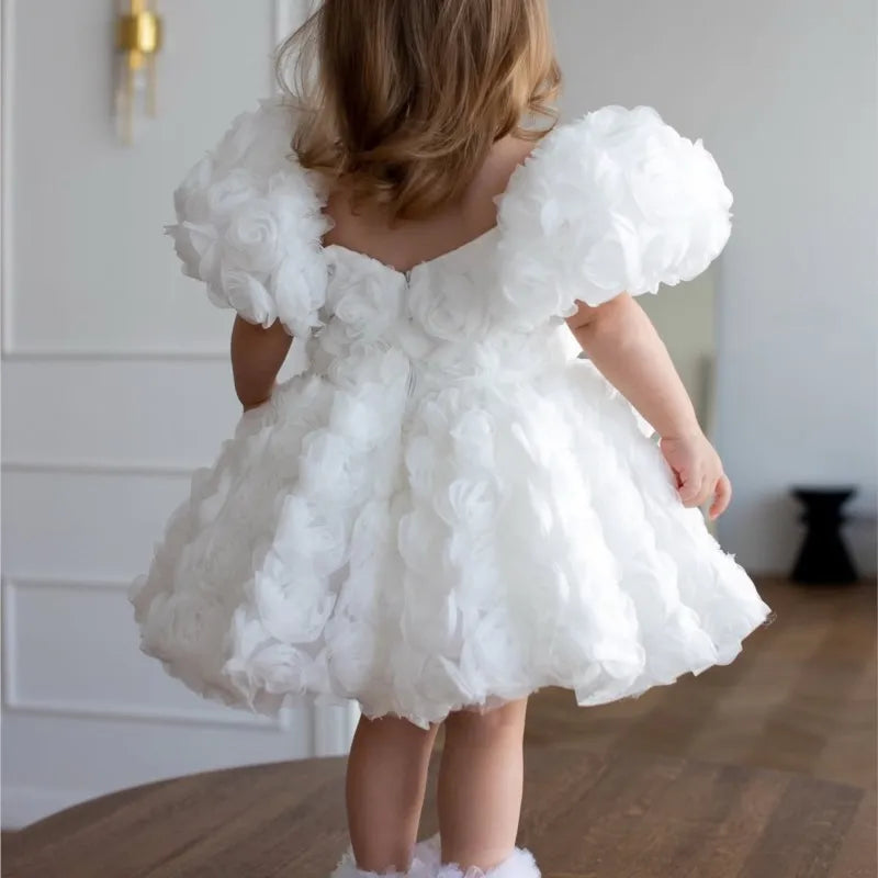 Girls’ Embroidered Flower Party Dress