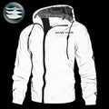 Vestes réfléchissantes de nuit pour hommes Double tissu imperméable Coupe-vent à capuche Homme Hip Hop Cyclisme Sports Manteaux à fermeture éclair