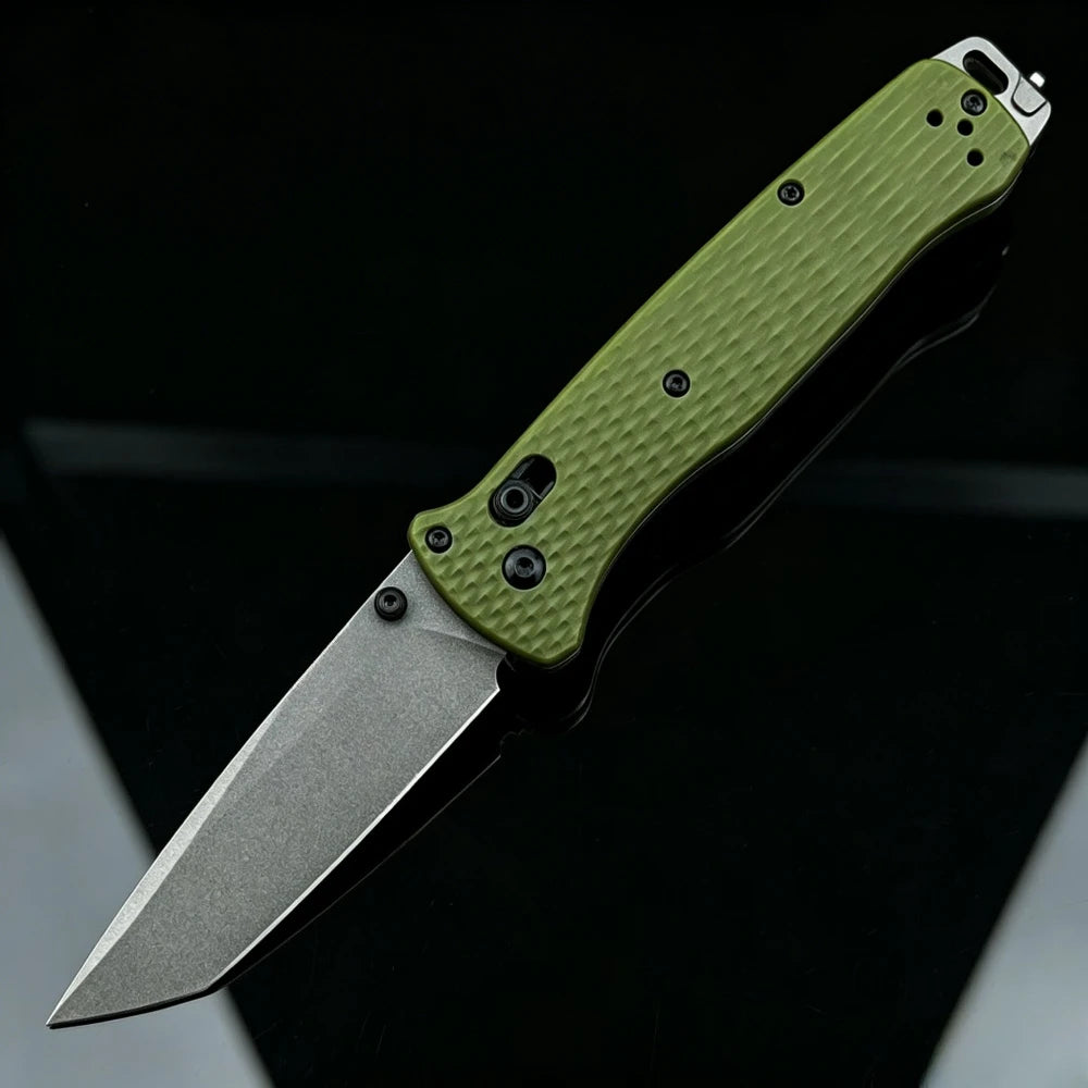Cuchillo plegable ligero de exterior BM 537 EDC, de gran dureza, para acampada, pesca, aventuras en la naturaleza y escalada. Herramienta portátil para senderismo y trekking, con mango de fibra de nailon. Regalo ideal.