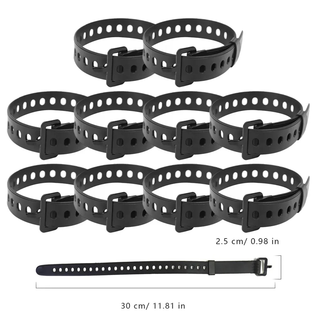 1-10PCS Rubber Tension Strap Cargo Belt Travel Compact Ties Fixed Cargo Tie Lashing Outdoor Camping Down Luggage Buckle Strap