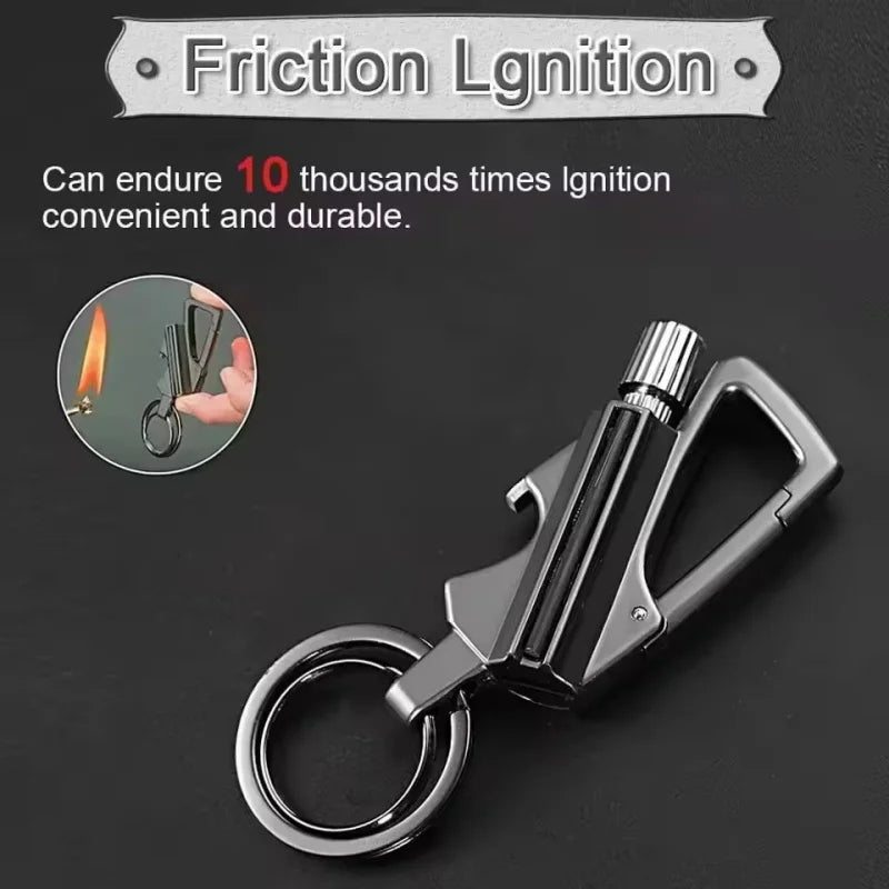 2025 Multifunctional Lighter Keychain, Beer Bottle Opener, Portable Outdoor Igniter, Smoking Accessories, Gadgets, Men’s Gift