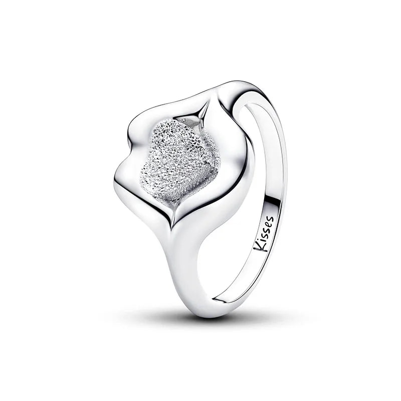 2026 New 925 Silver Women's Lips Colorful Crown Love Star Ring Fashion DIY Jewelry Gift