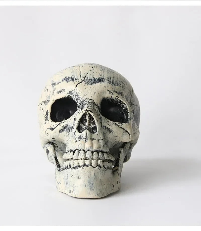 Decoración de Halloween, accesorio de festival fantasma, calavera y mano humana artificial de plástico, decoración para bares y fiestas de disfraces.