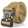 1-Piece Men's Tactical Sports Belt, Quick-Release Symmetrical Buckle, Polyester Fiber, Suitable for Outdoor Military Training